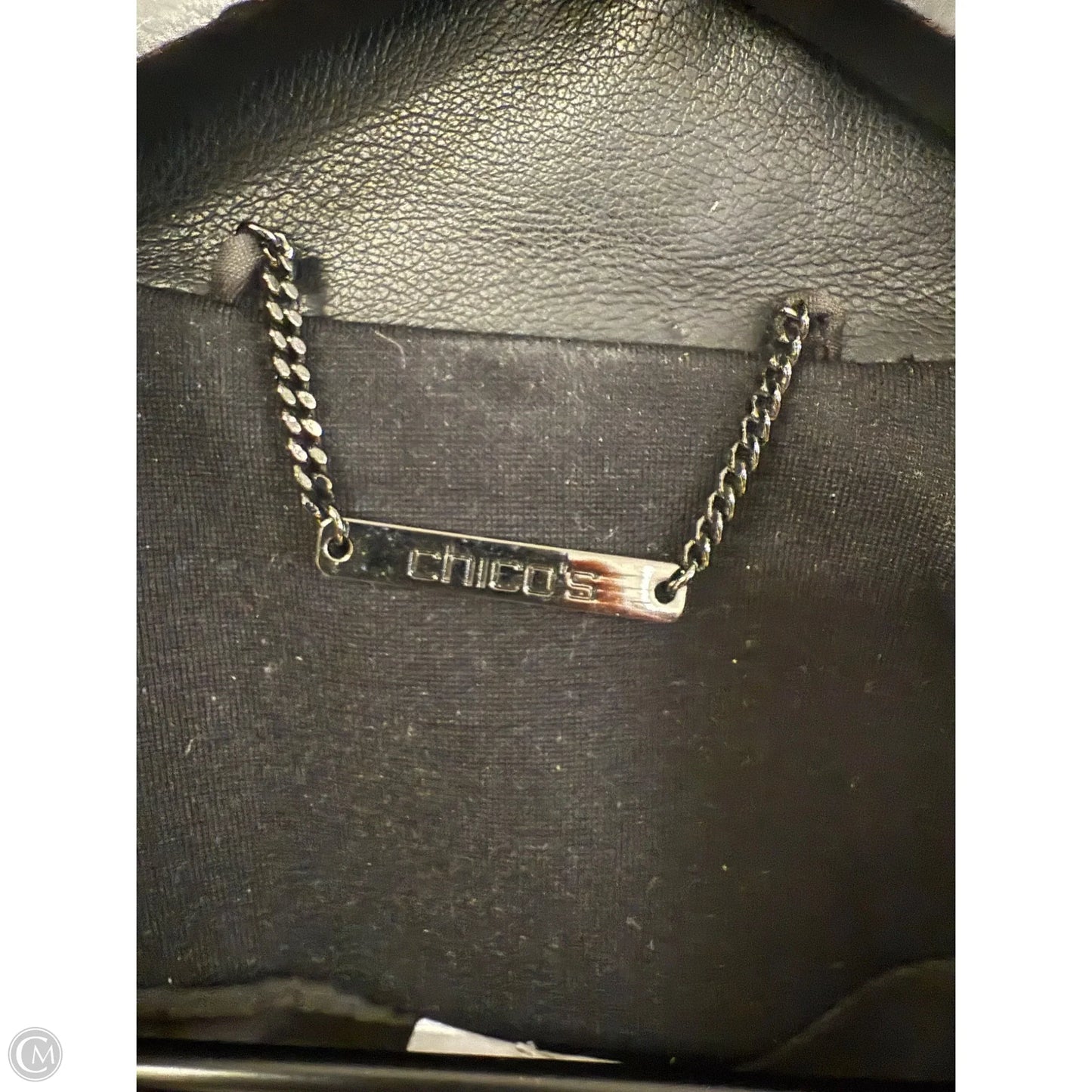 Jacket Moto By Chicos In Black & White, Size: Xl