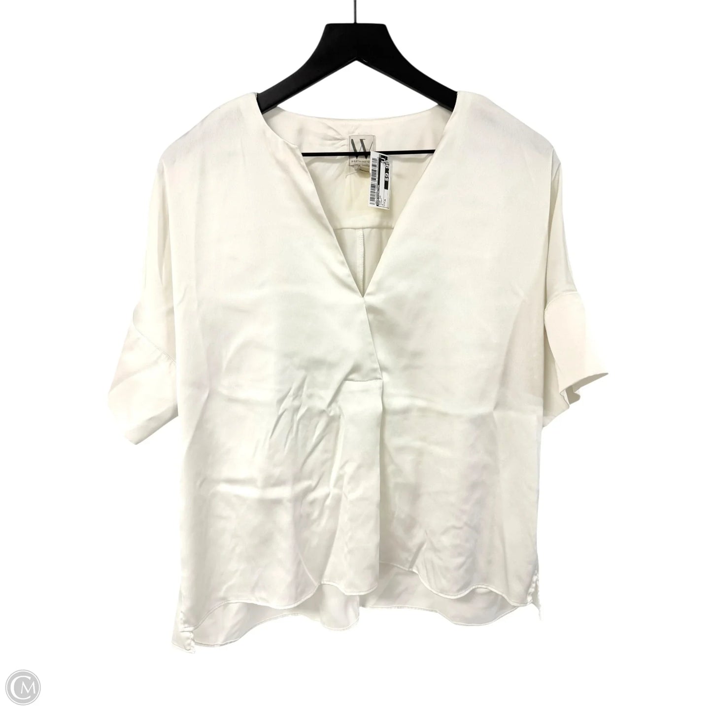 Top Short Sleeve By Worthington In Ivory, Size: M