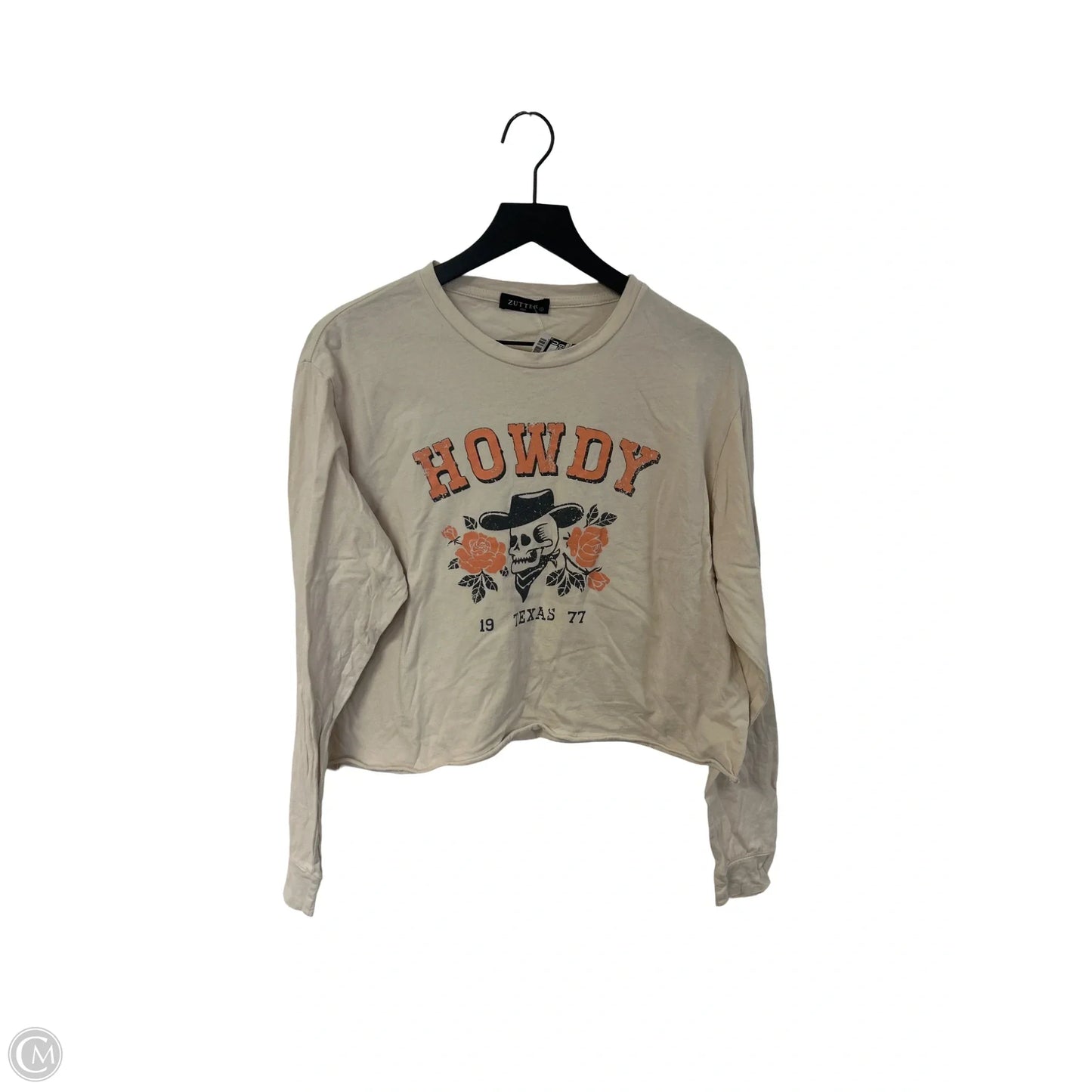 Top Long Sleeve By Zutter In Cream, Size: S