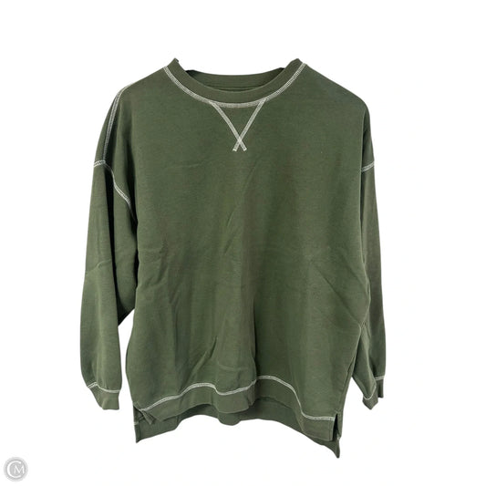 Sweatshirt Crewneck By Time And Tru In Green, Size: M