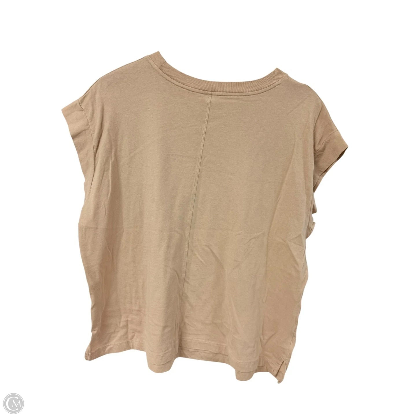 Top Short Sleeve Basic By A New Day In Tan, Size: L