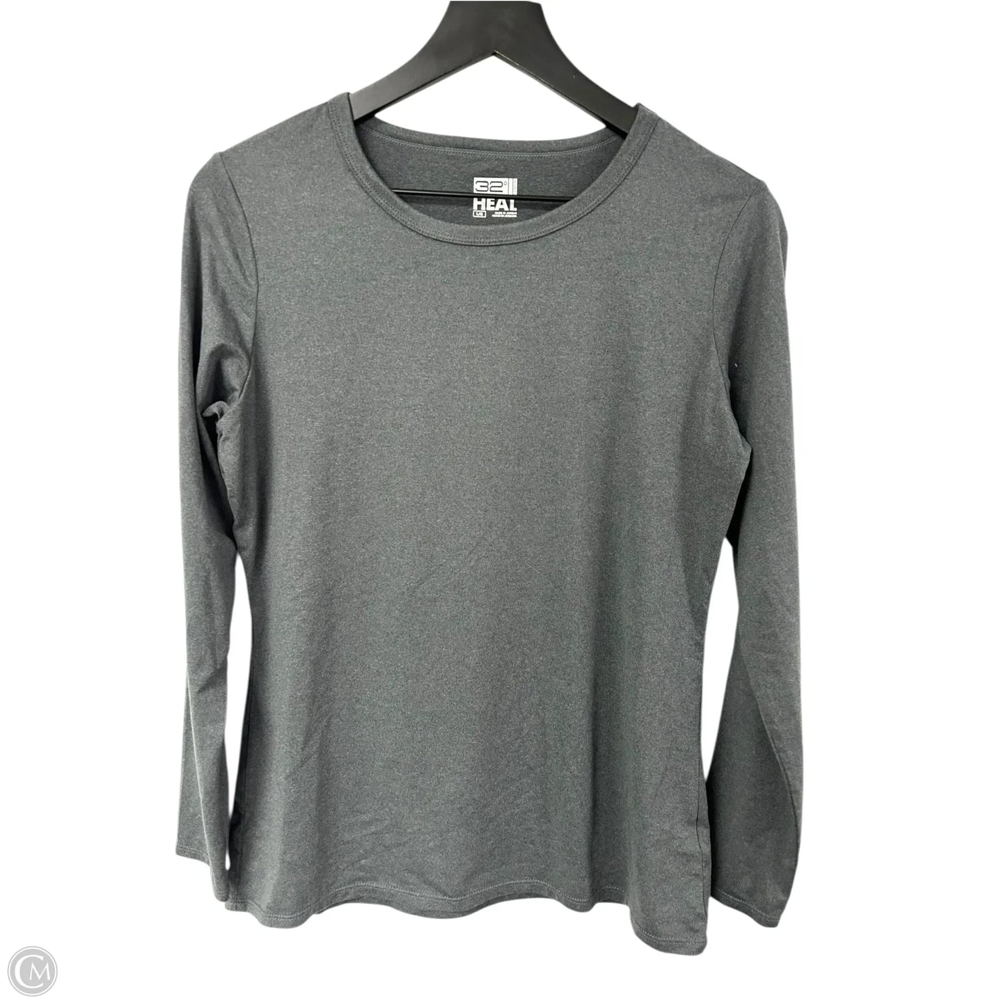 Athletic Top Long Sleeve Crewneck By 32 Degrees In Grey, Size: L