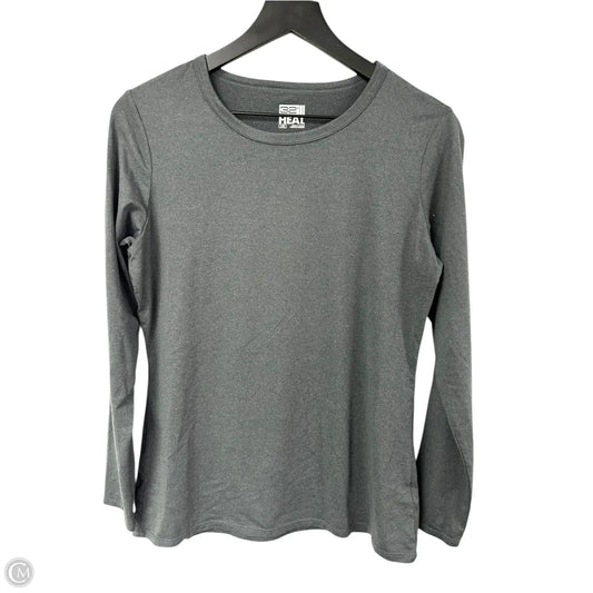 Athletic Top Long Sleeve Crewneck By 32 Degrees In Grey, Size: L