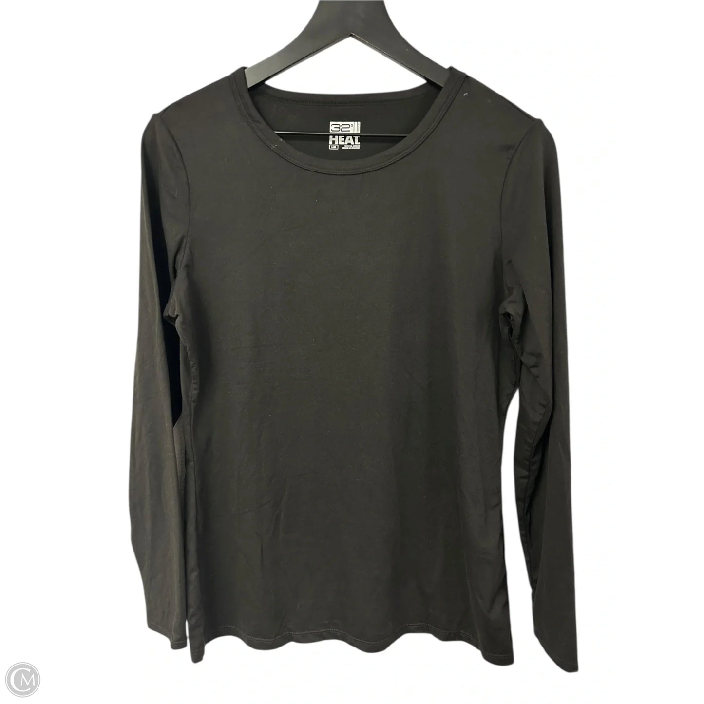 Athletic Top Long Sleeve Crewneck By 32 Degrees In Black, Size: L