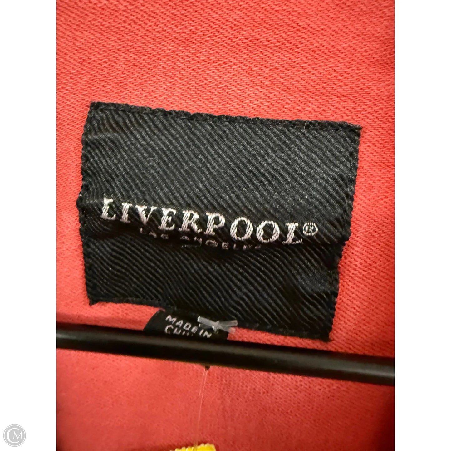 Jacket Denim By Liverpool In Orange Denim, Size: Xl