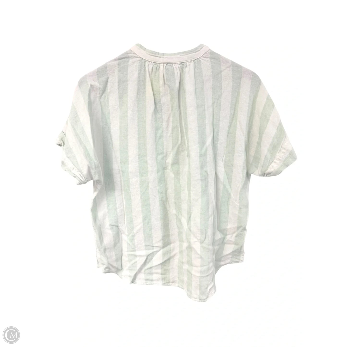Top Short Sleeve By A New Day In Green & White, Size: M