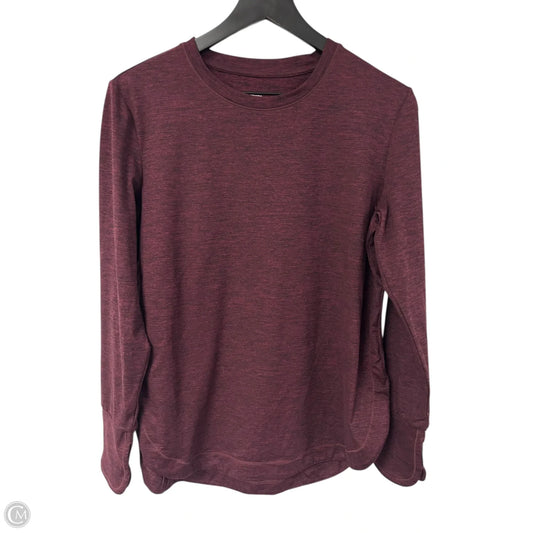 Athletic Top Long Sleeve Crewneck By Members Mark In Purple, Size: M