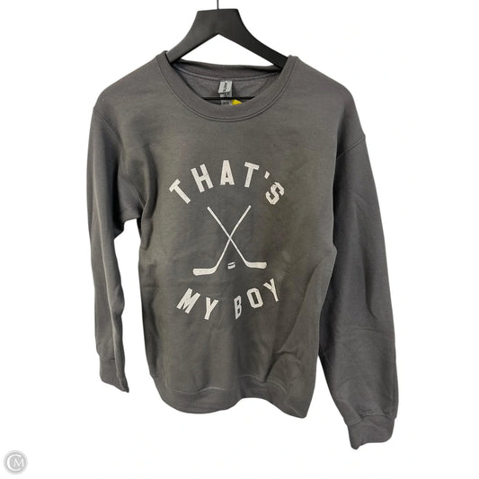 Sweatshirt Crewneck By Gildan In Grey, Size: S