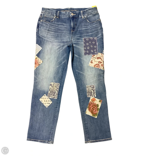 Jeans Cropped By Chicos In Blue Denim, Size: 4