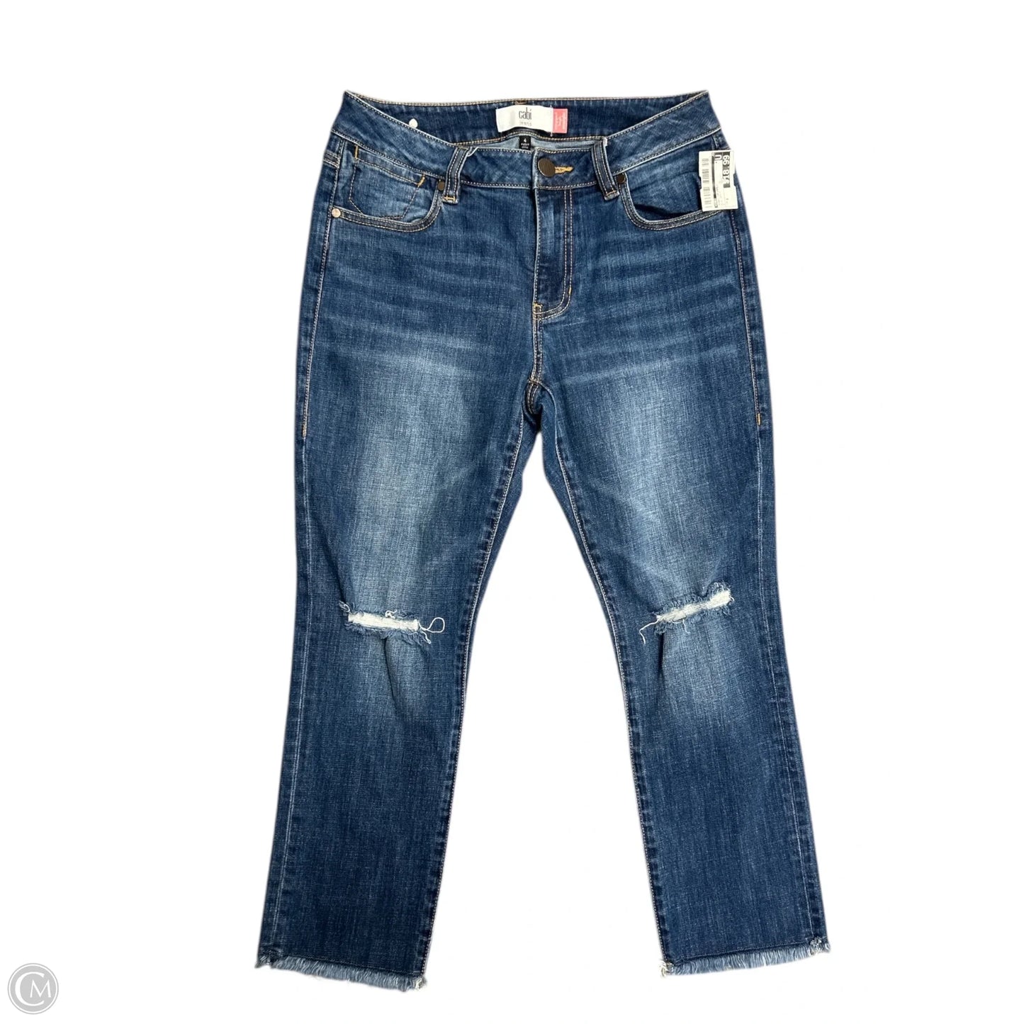 Jeans Cropped By Cabi In Blue Denim, Size: 4