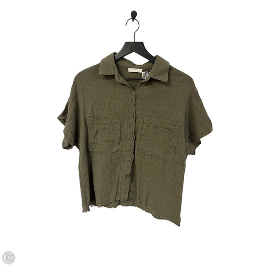 Blouse Short Sleeve By Miss Love In Green, Size: S