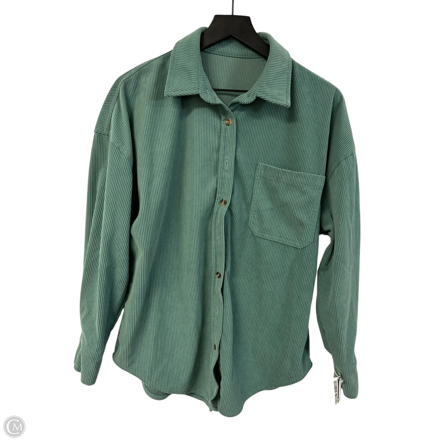 Blouse Long Sleeve By Cmf In Green, Size: M