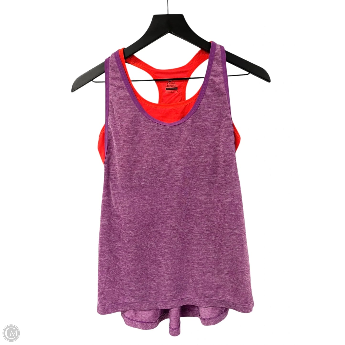 Athletic Tank Top By Nike Apparel In Orange & Purple, Size: L