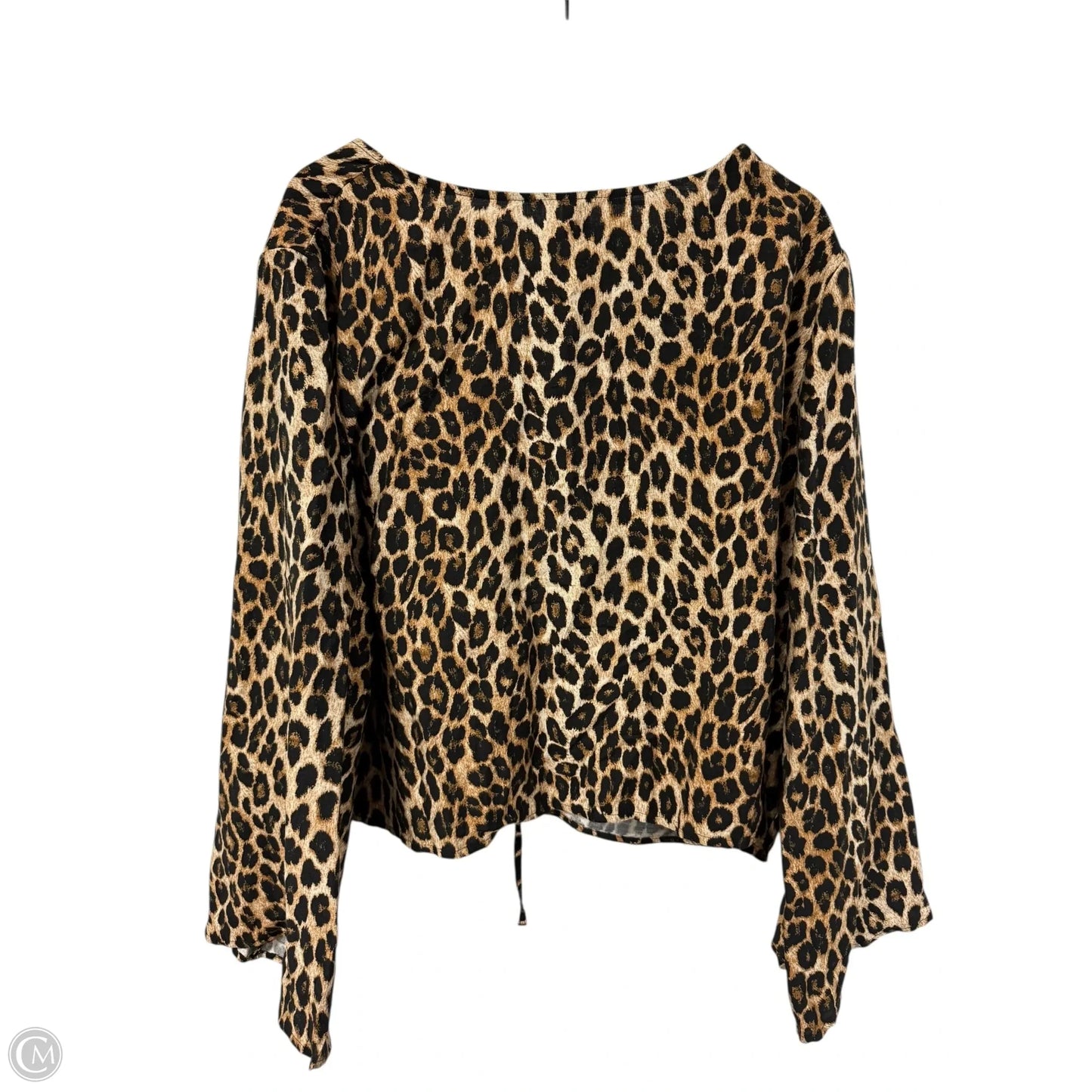 Top Long Sleeve By Shein In Leopard Print, Size: 4x