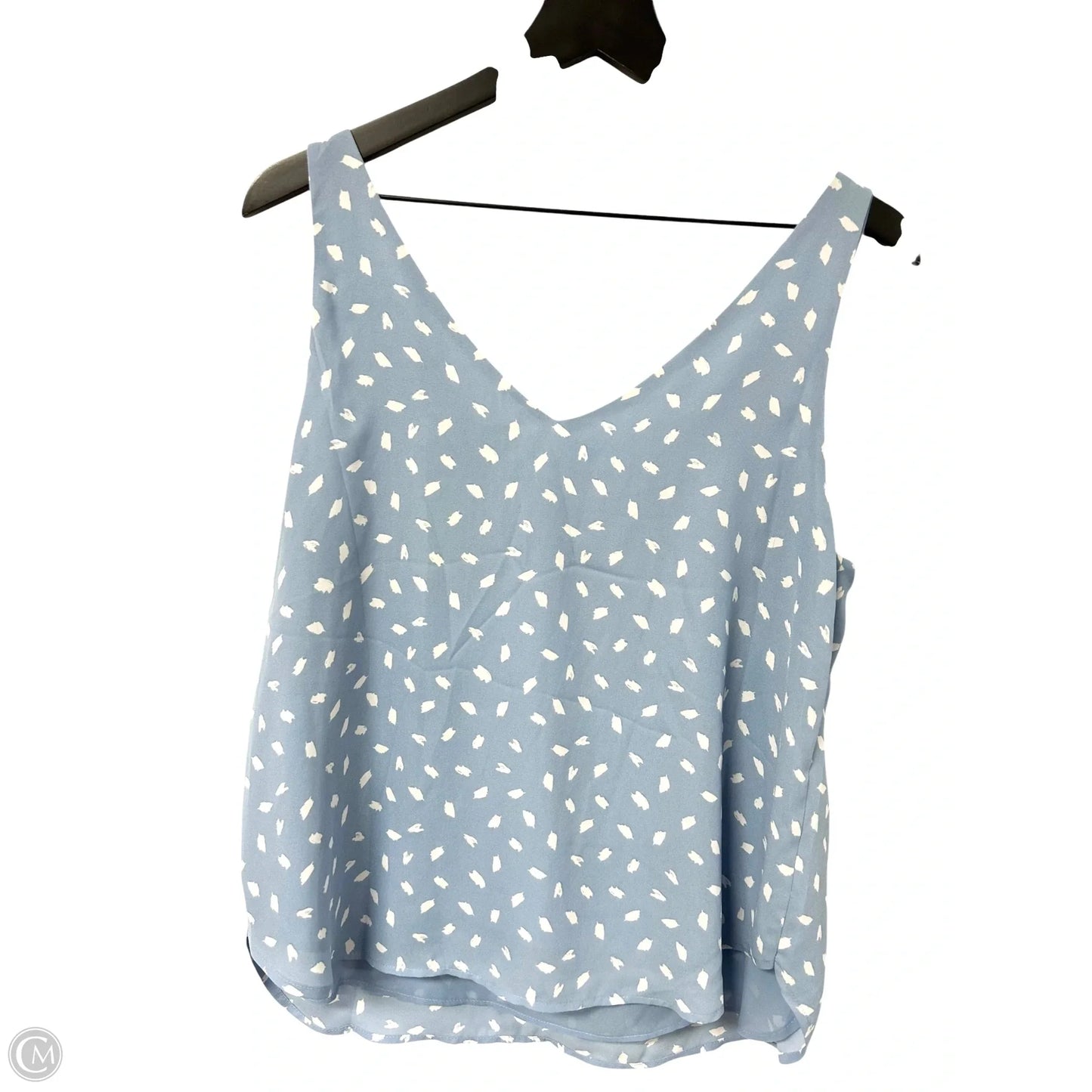 Top Sleeveless By Loft In Blue & White, Size: M