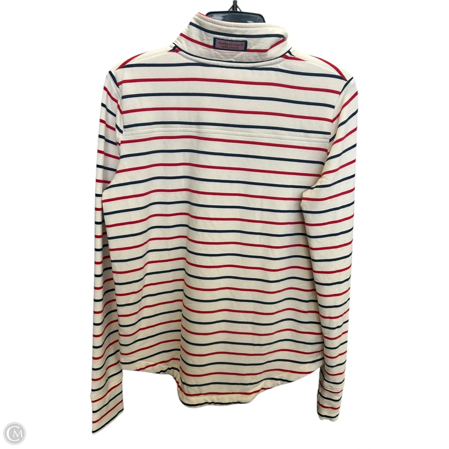 Sweatshirt Collar By Vineyard Vines In Blue Red & White, Size: S