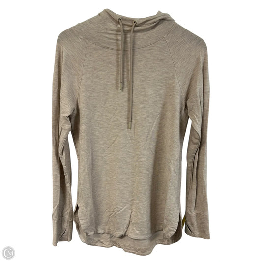 Athletic Sweatshirt Hoodie By Thread And Supply In Tan, Size: M