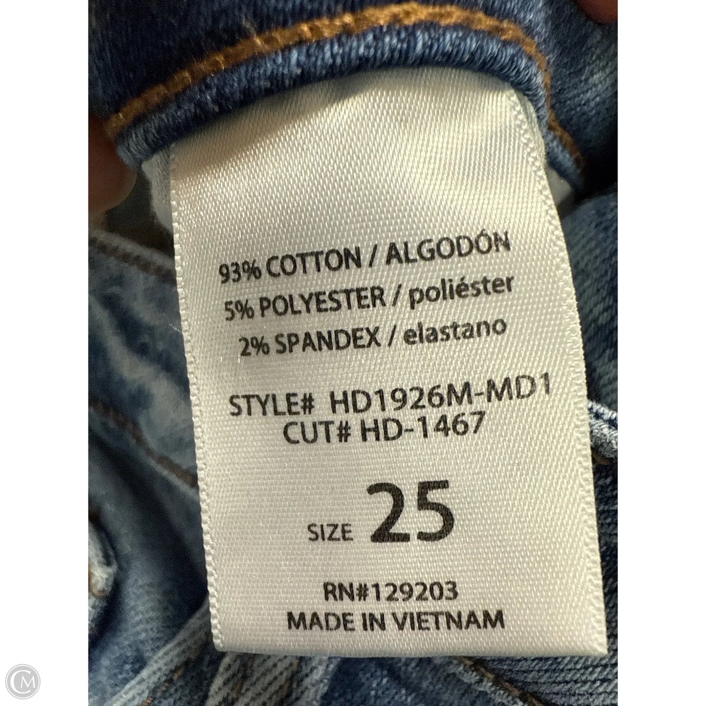 Jeans Straight By Hidden In Blue Denim, Size: 2