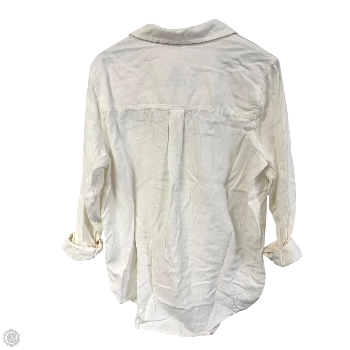 Blouse Long Sleeve By Universal Thread In White, Size: L
