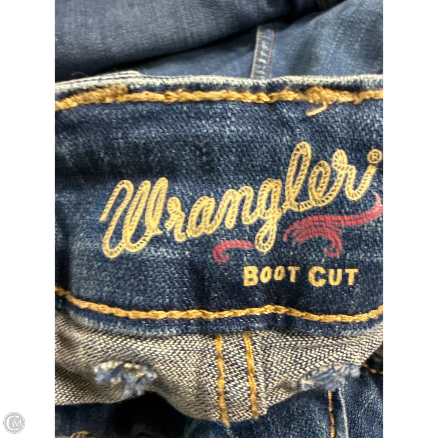 Jeans Boot Cut By Wrangler In Blue Denim, Size: 12