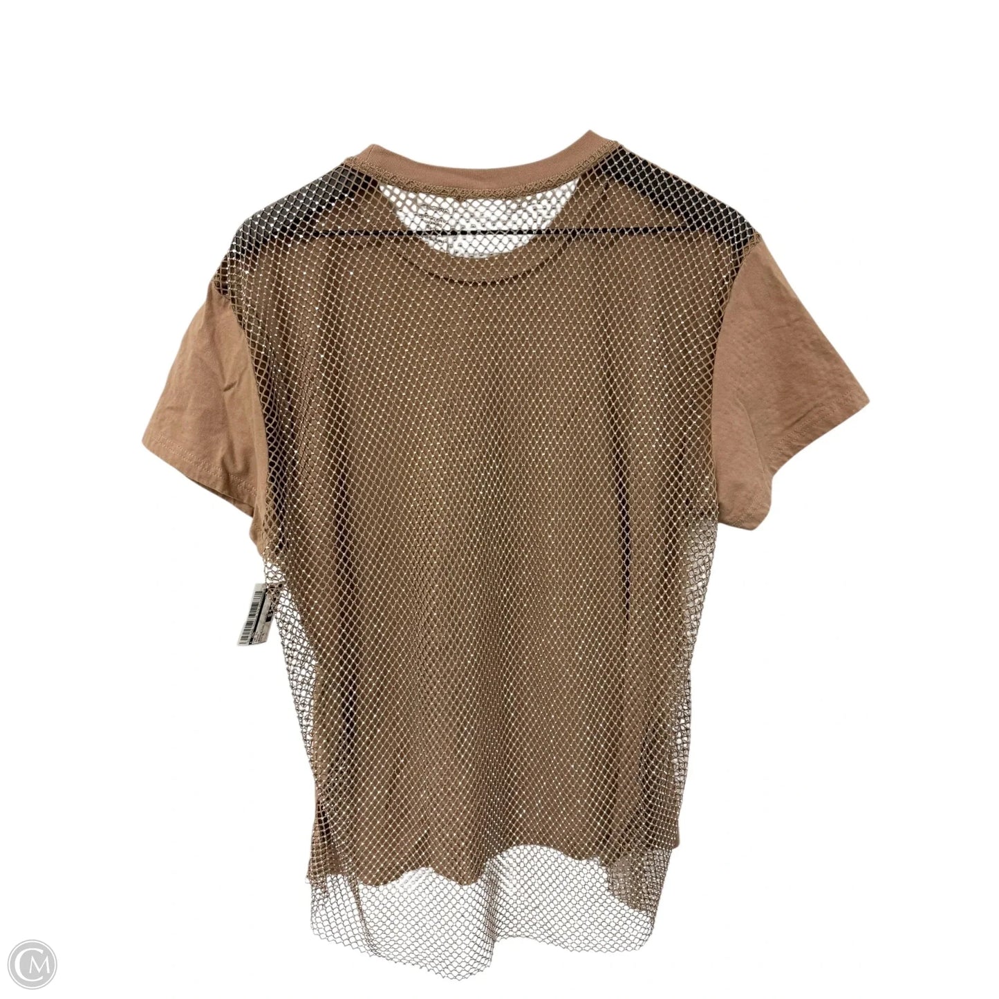 Top Short Sleeve By Cmc In Brown, Size: M