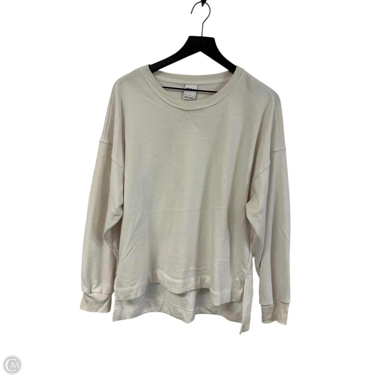 Sweatshirt Crewneck By Nike Apparel In Cream, Size: L