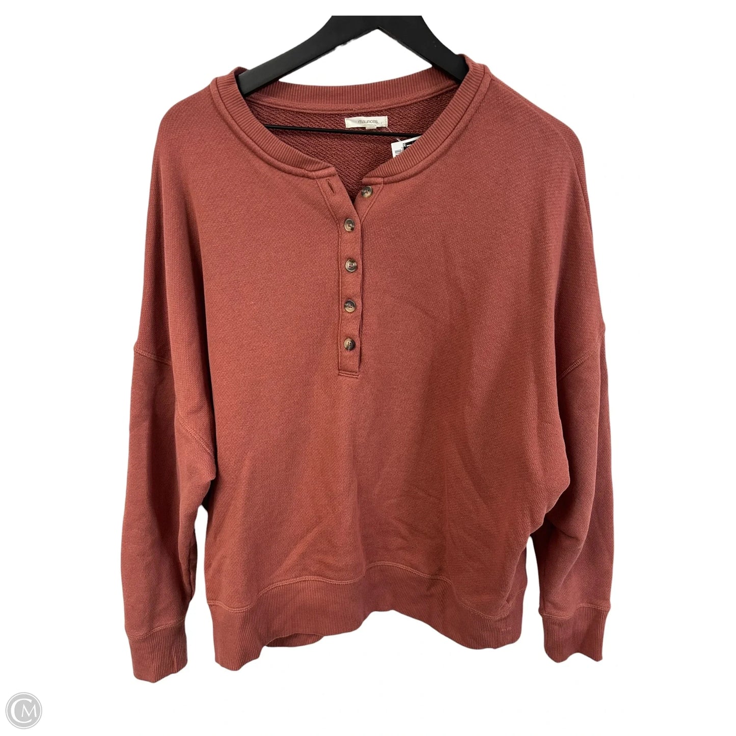 Sweatshirt Crewneck By Maurices In Orange, Size: L