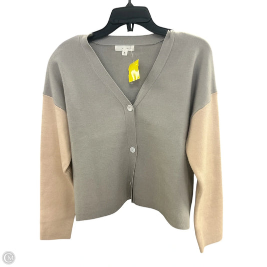 Sweater Cardigan By Cmc In Grey & Tan, Size: M