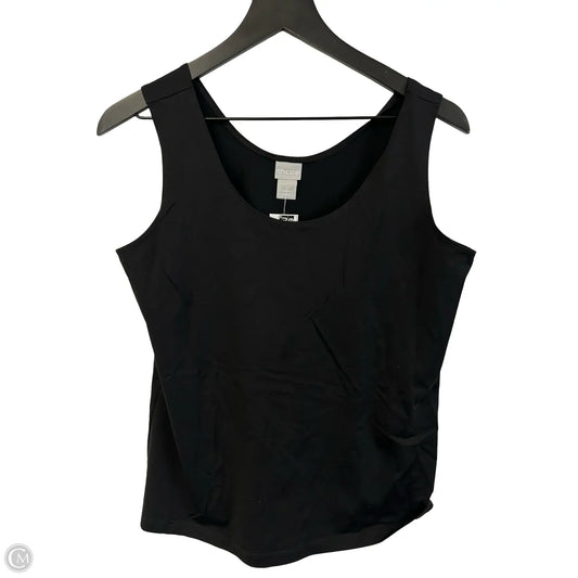 Top Sleeveless Basic By Chicos In Black, Size: L