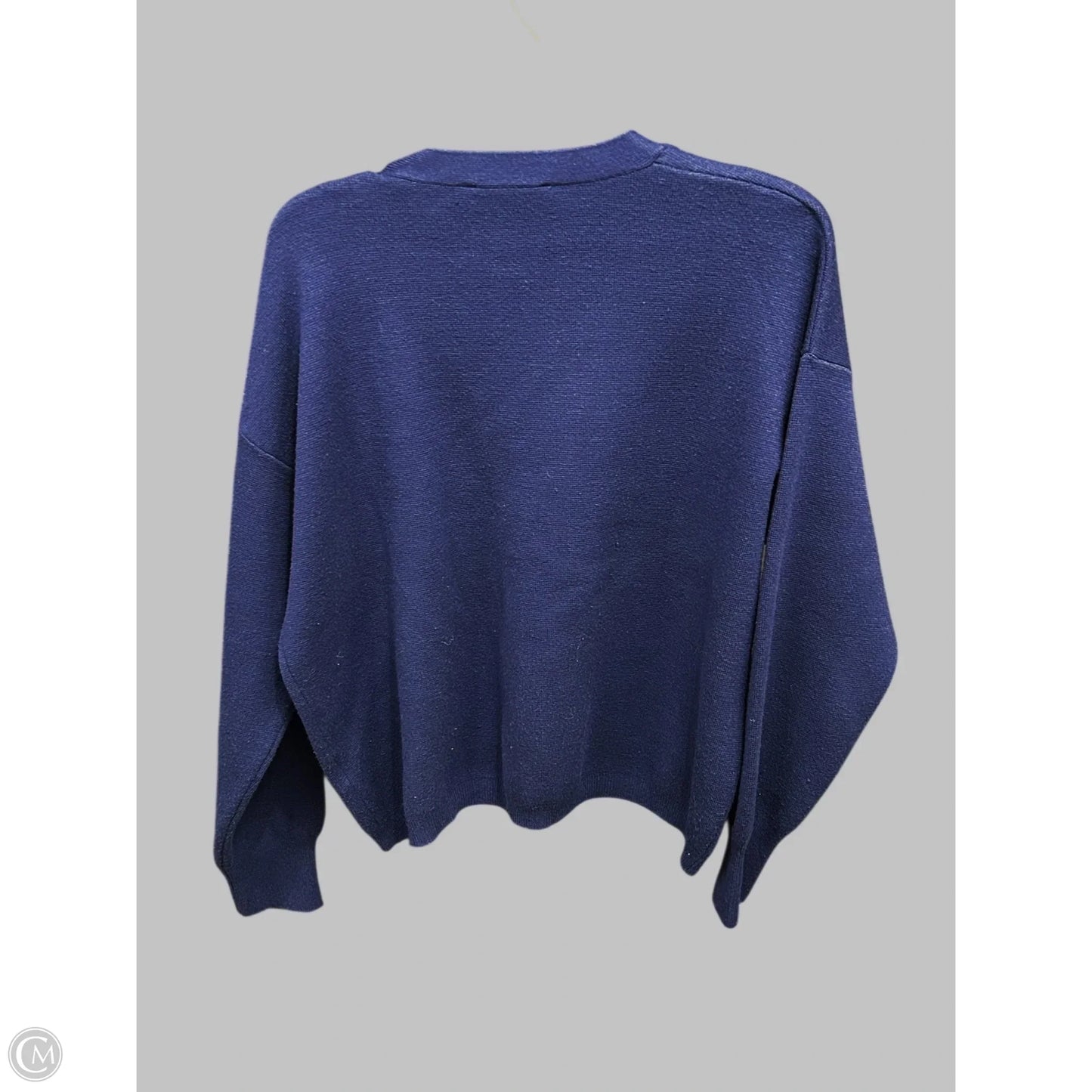 Sweater Cardigan By Philosophy In Navy, Size: L
