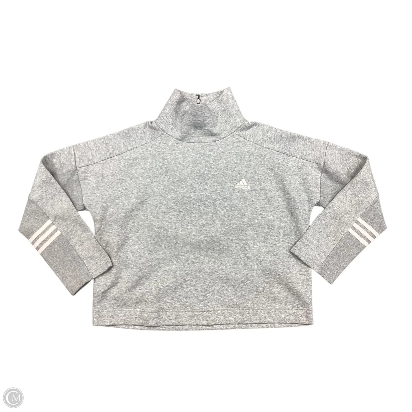 Sweatshirt Crewneck By Adidas In Grey, Size: S
