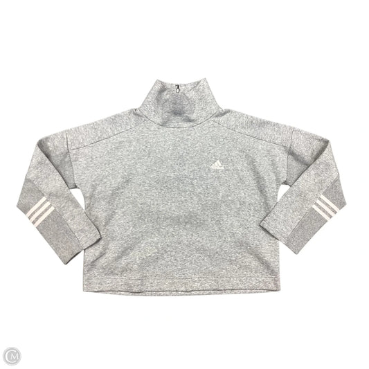 Sweatshirt Crewneck By Adidas In Grey, Size: S