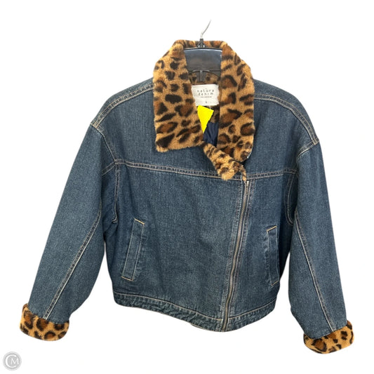 Jacket Denim By Clothes Mentor In Blue Denim, Size: L