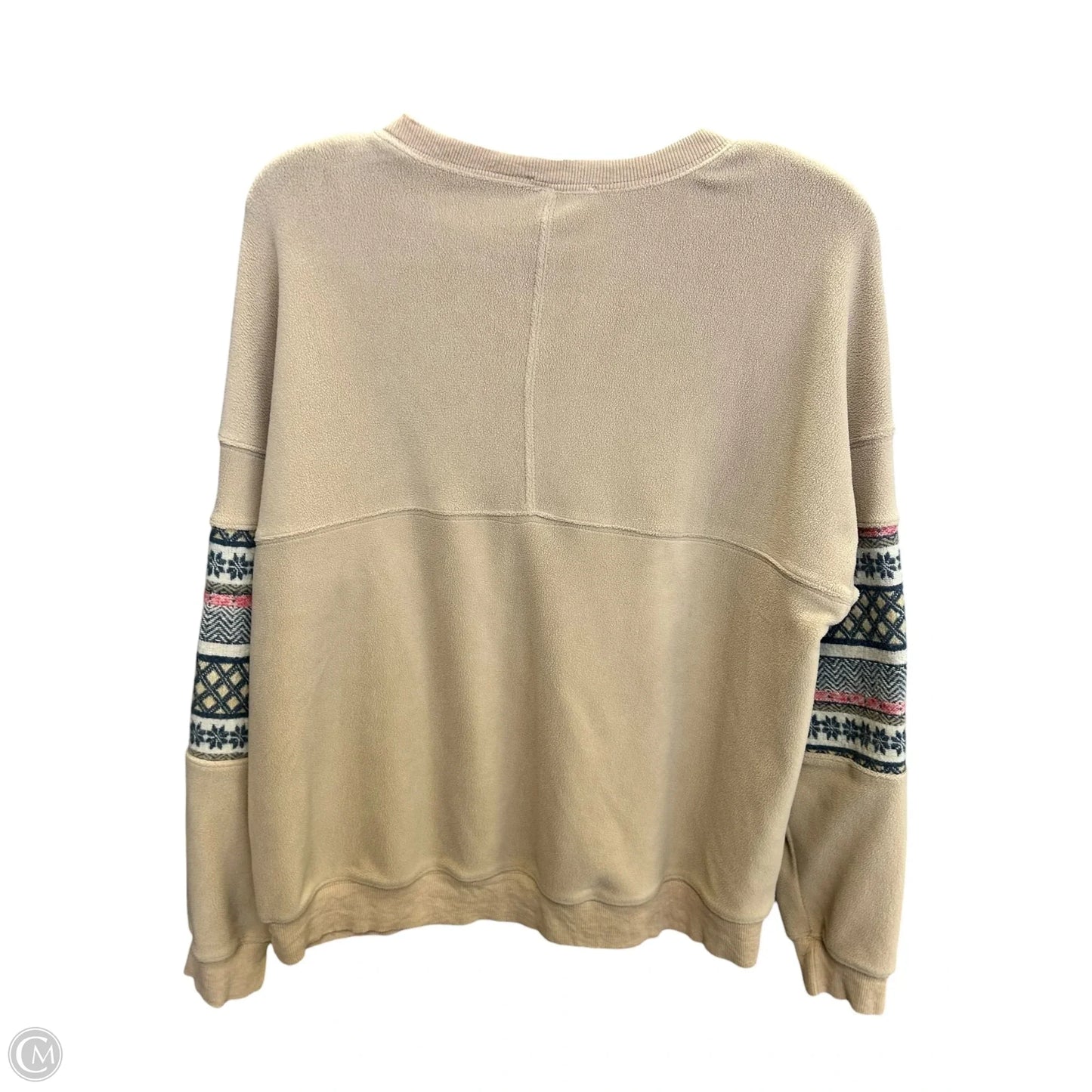 Sweatshirt Crewneck By Easel In Tan, Size: S
