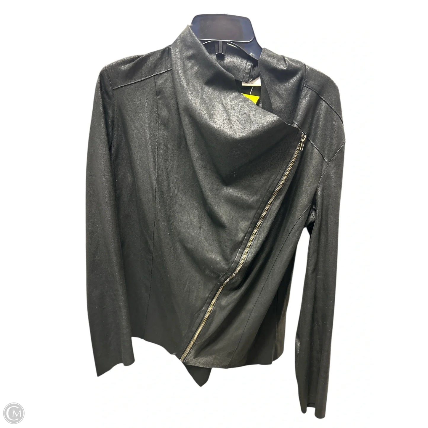 Jacket Moto By Clothes Mentor In Black, Size: M