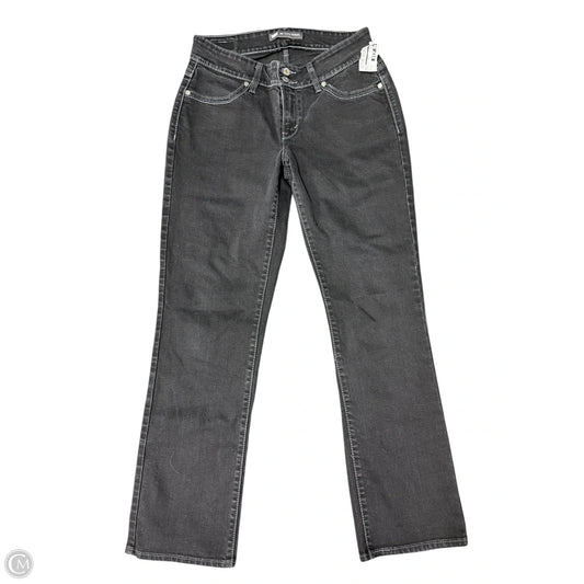 Jeans Straight By Levis In Black Denim, Size: 10