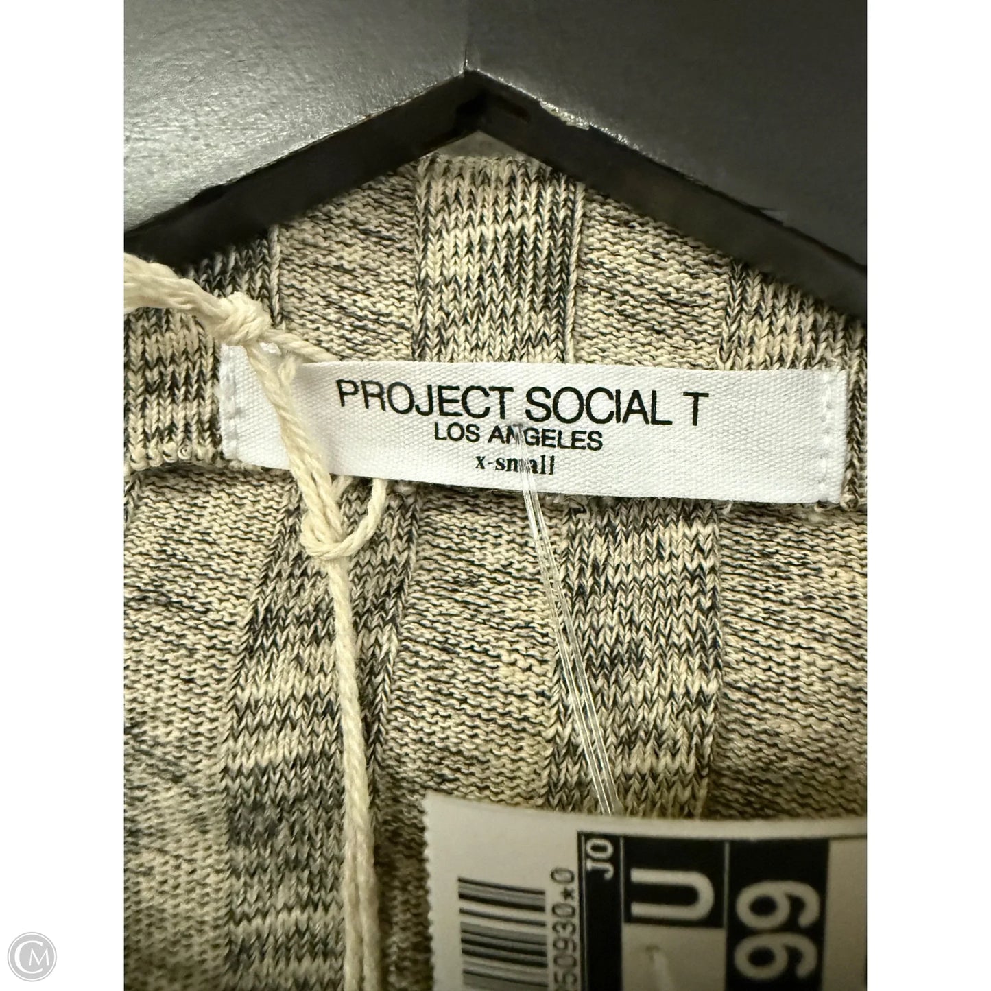 Top Sleeveless By Project Social Tee In Black & Cream, Size: Xs