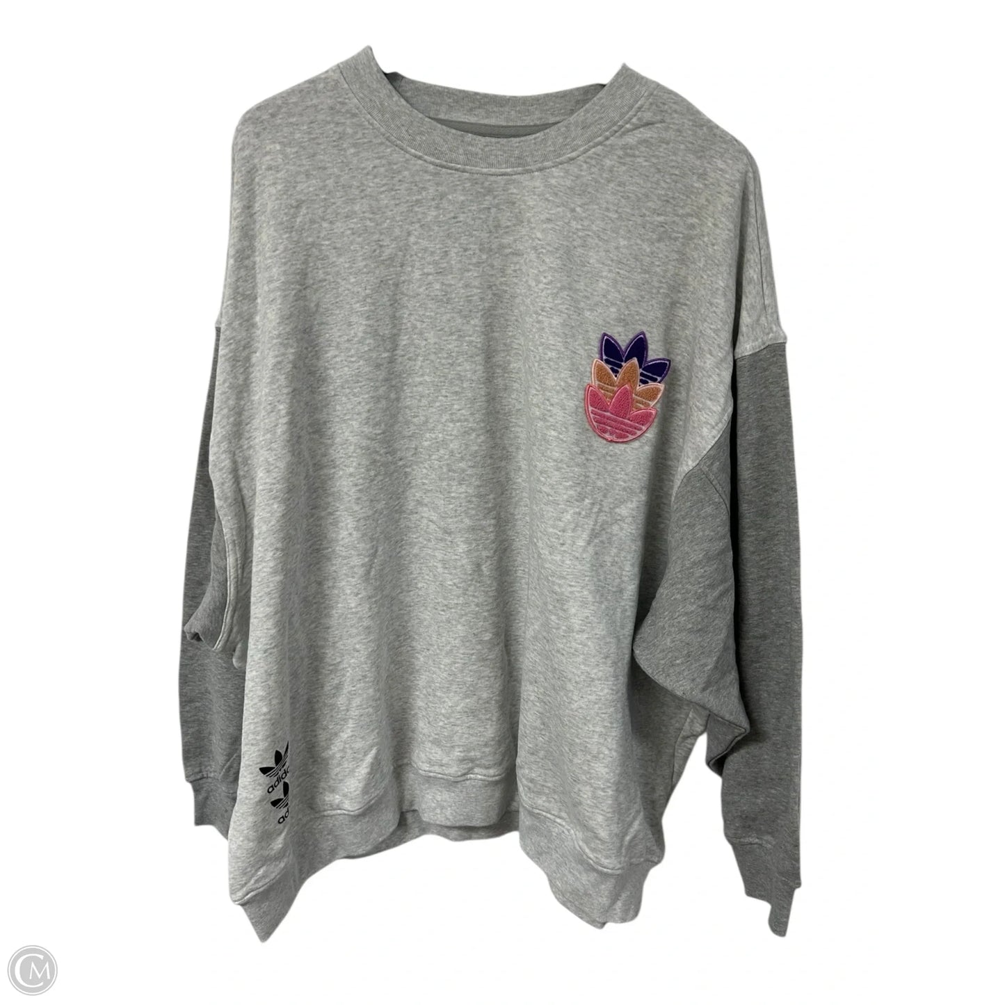 Sweatshirt Crewneck By Adidas In Grey, Size: Xl