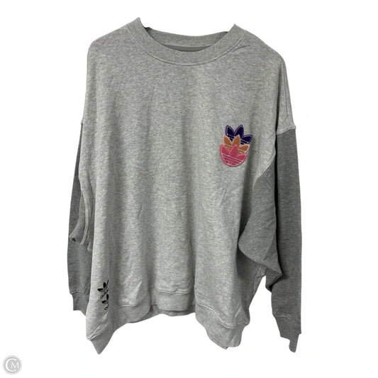 Sweatshirt Crewneck By Adidas In Grey, Size: Xl