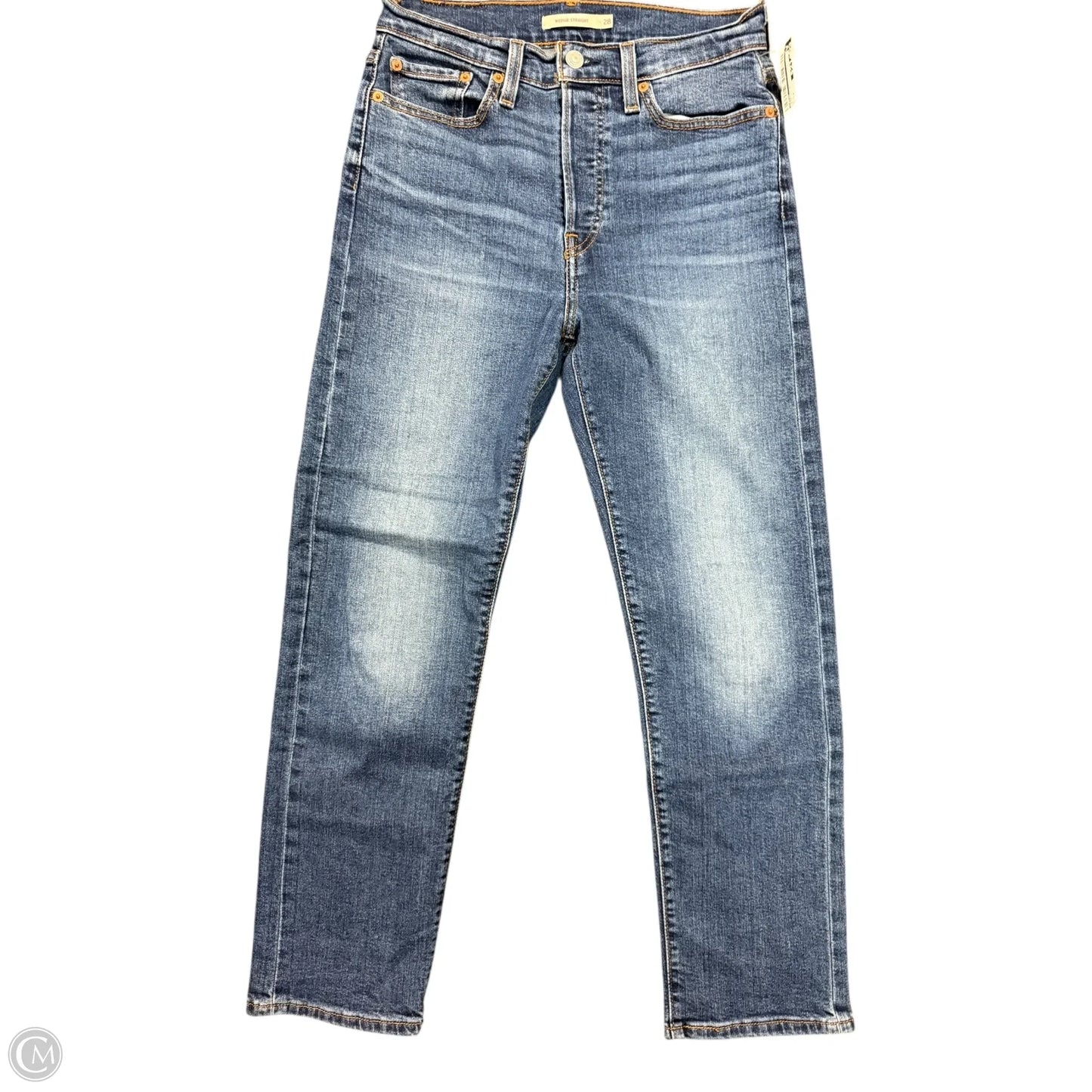 Jeans Straight By Levis In Blue Denim, Size: 6