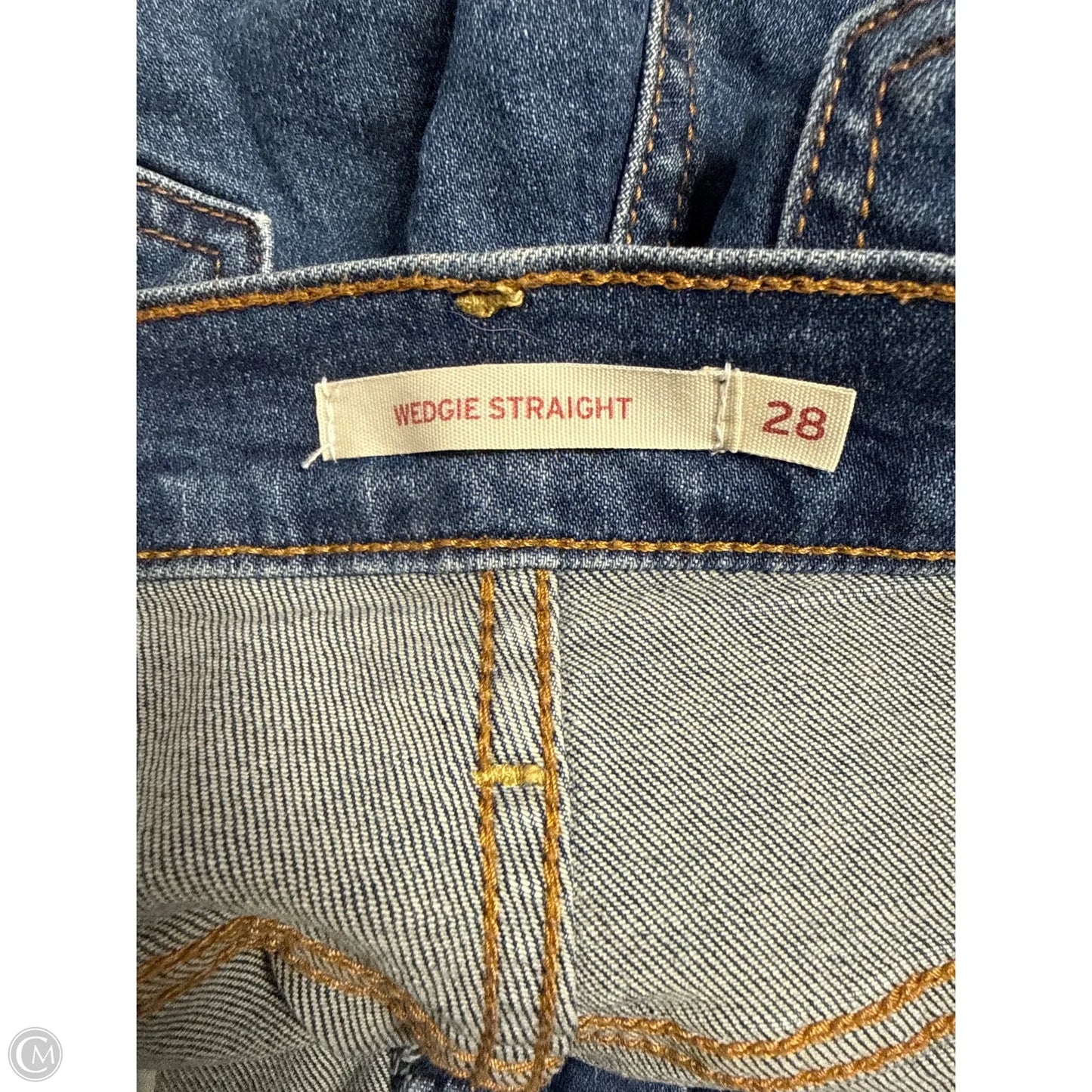 Jeans Straight By Levis In Blue Denim, Size: 6