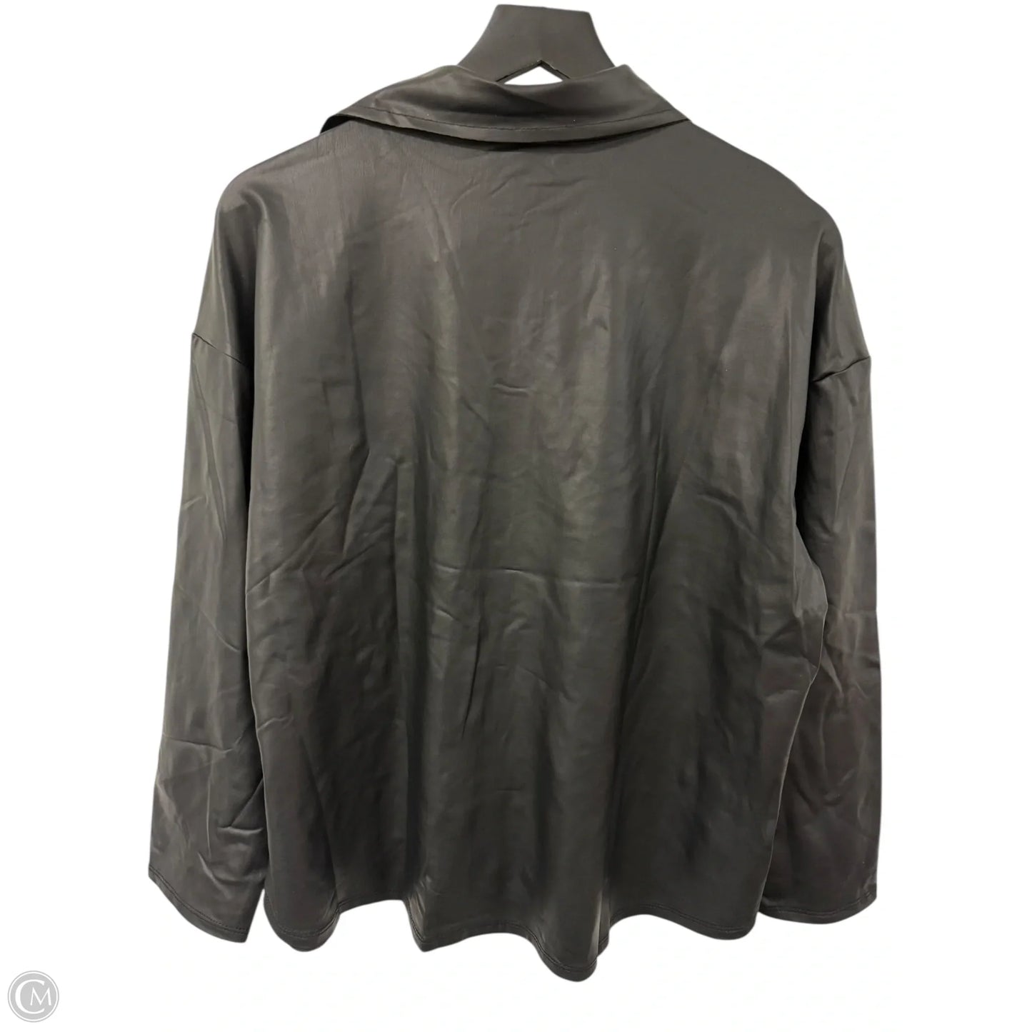 Blouse Long Sleeve By Clothes Mentor In Black, Size: M