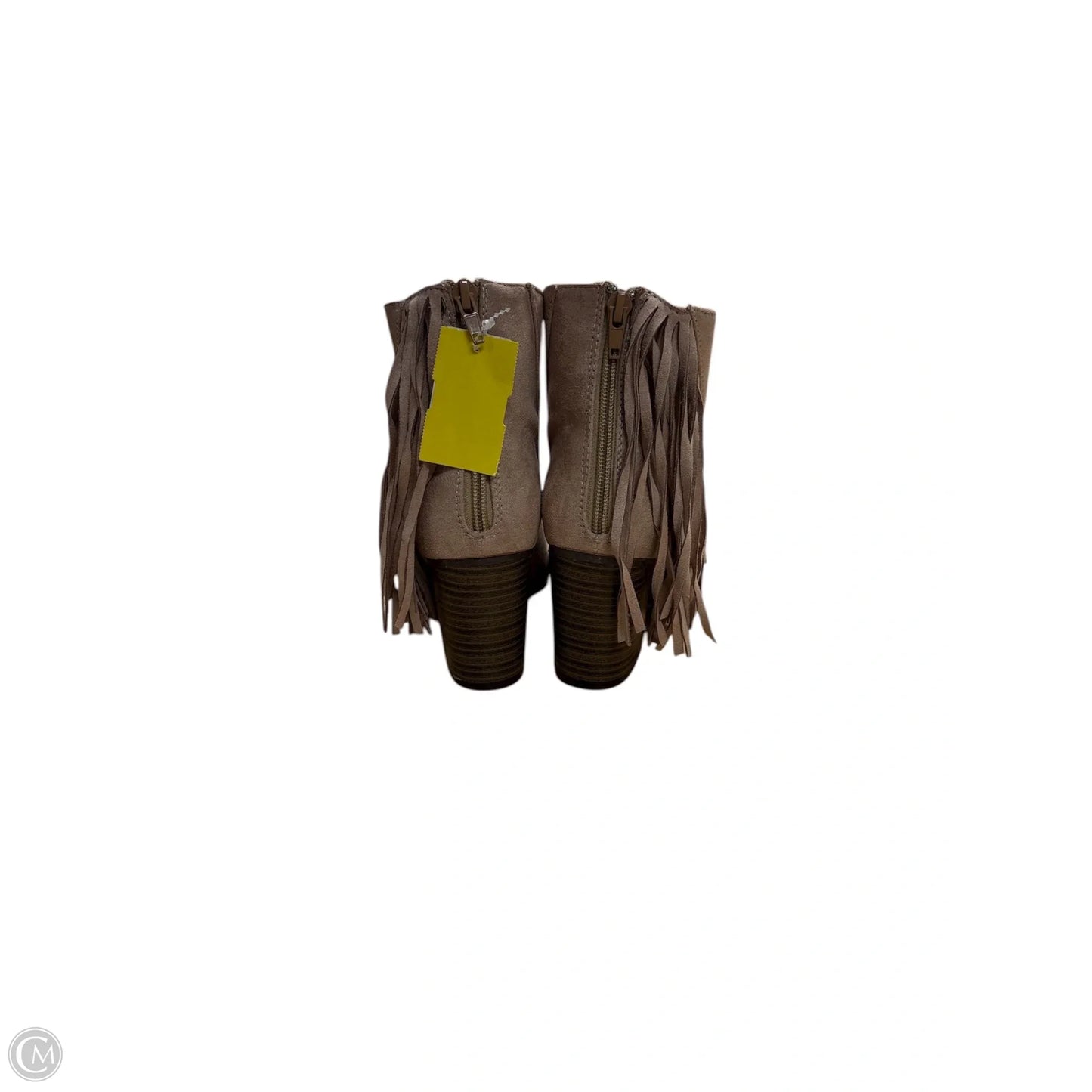 Boots Ankle Heels By Qupid In Tan, Size: 6.5