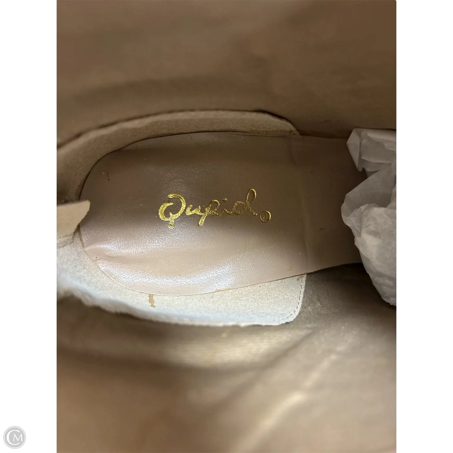 Boots Ankle Heels By Qupid In Tan, Size: 6.5