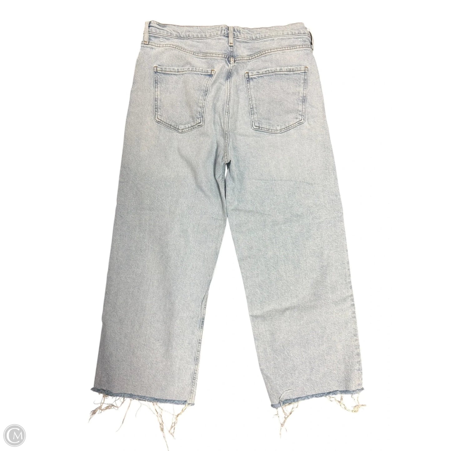 Jeans Wide Leg By Agolde In Blue Denim, Size: 14