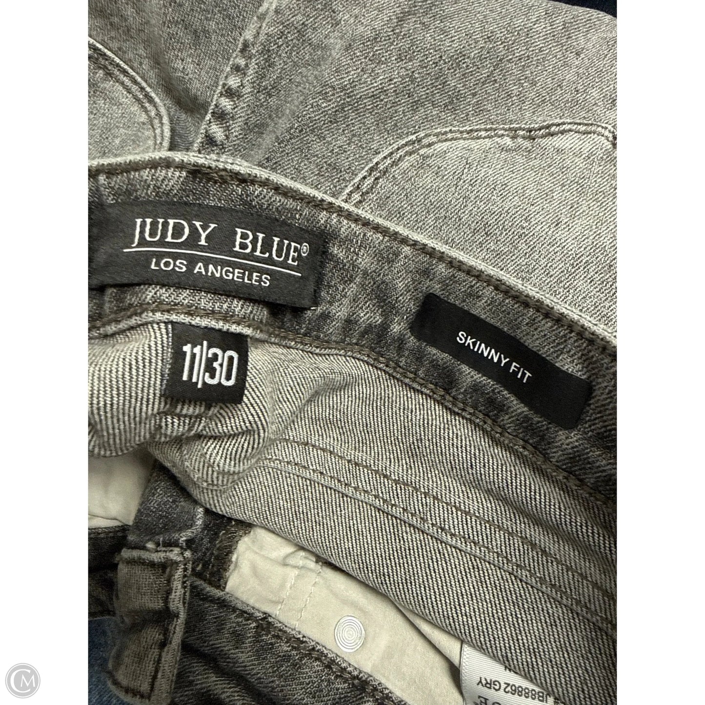 Jeans Skinny By Judy Blue In Grey Denim, Size: 10