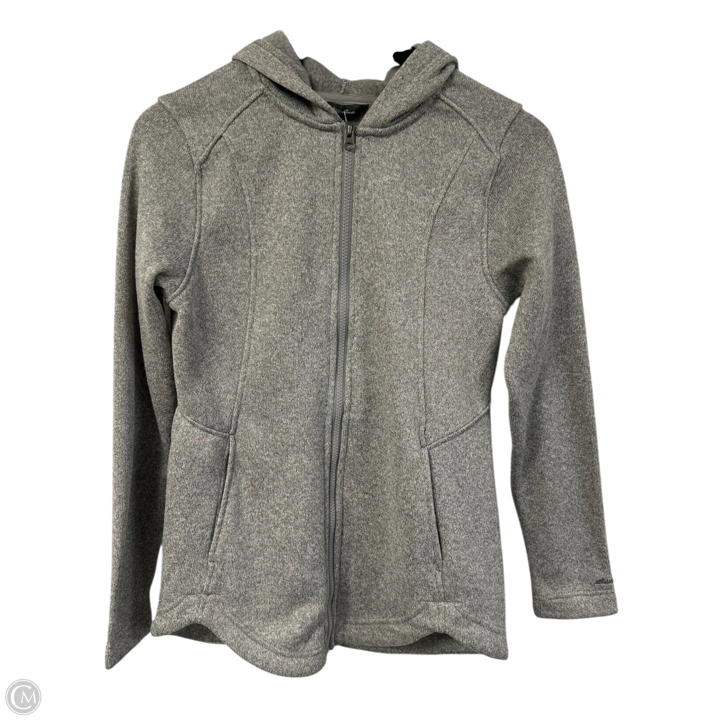 Jacket Fleece By Eddie Bauer In Grey, Size: S