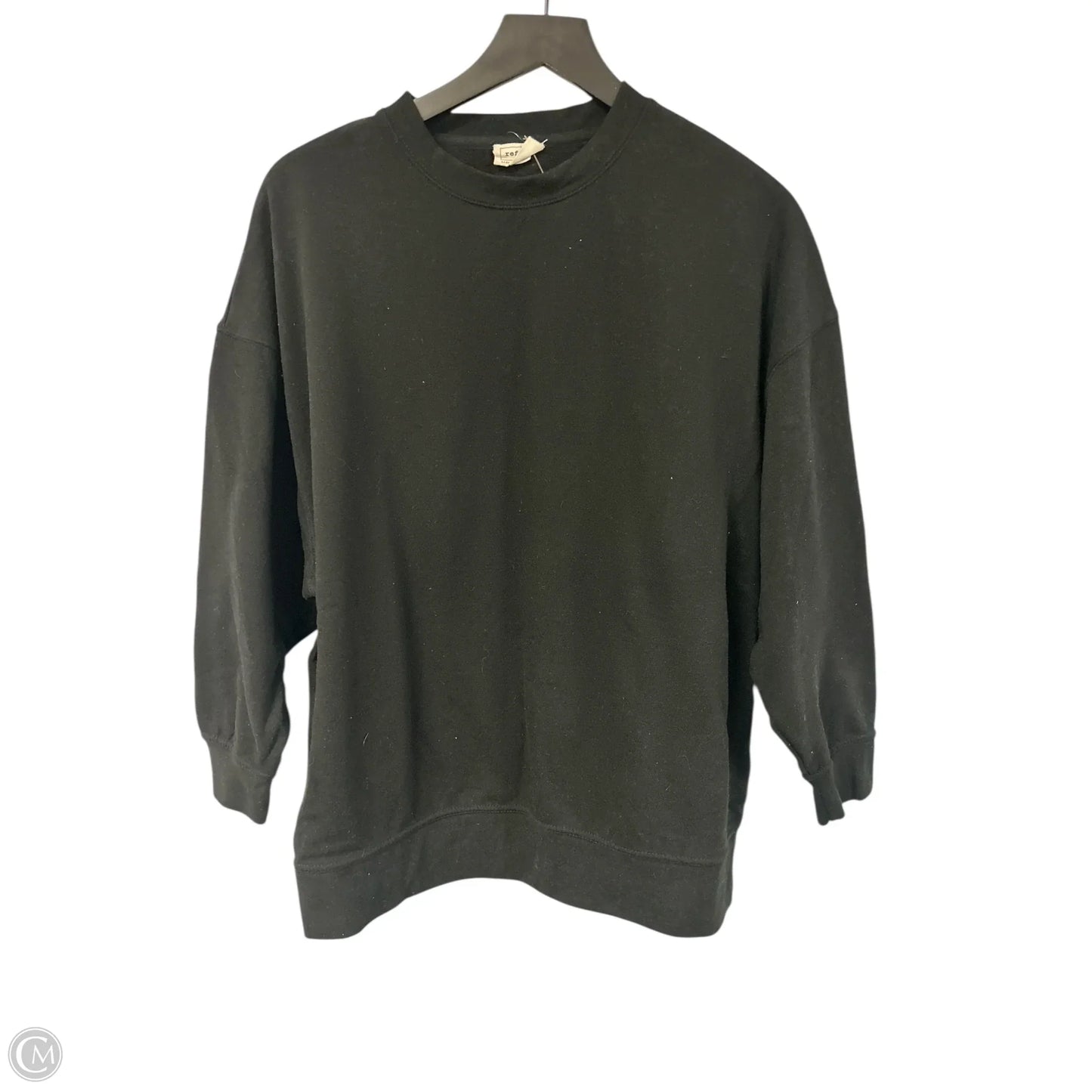 Sweatshirt Crewneck By Reflex In Black, Size: M