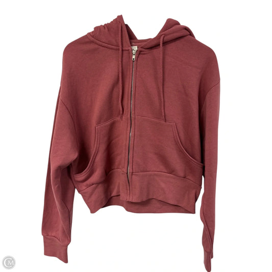 Sweatshirt Hoodie By Reflex In Pink, Size: L