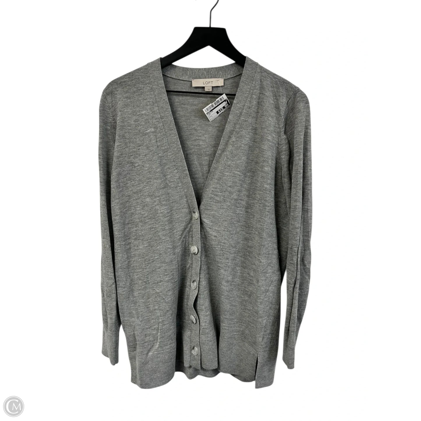Cardigan By Loft In Grey, Size: L